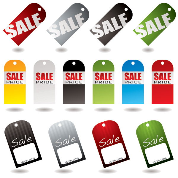 free vector Sales label and icon vector